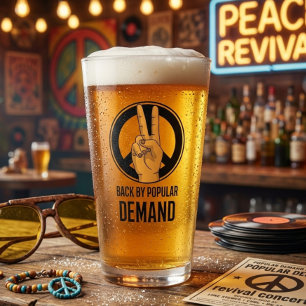 Back By Popular Demand Peace Sign Bold Statement Glass
