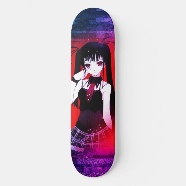Back colour anime girl skateboard (Front)