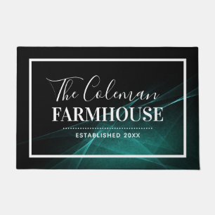 Back Creative Modern Farmhouse Family Monogram Doormat