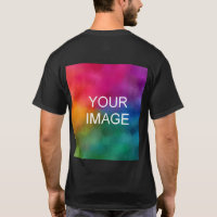 Back Design Add Replace Image Template Men's Black