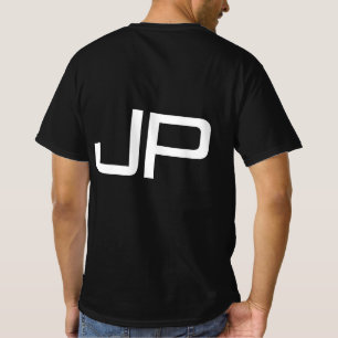 Back Design Print Your Monogram Initial Mens T-Shirt