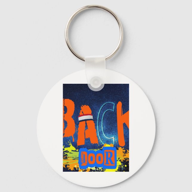“back Door Chemistry” Design Chiffon Top  Key Ring (Front)