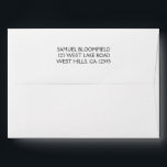 Back Flap Return Address 5 x 7 White Envelope<br><div class="desc">Back Flap Return Address 5 x 7 White Envelope</div>