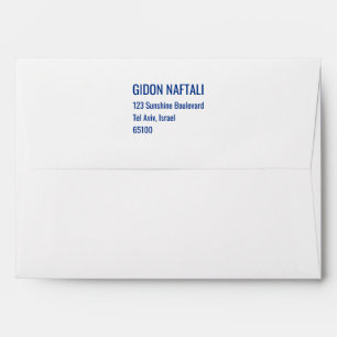 Back Flap Return Address Envelope