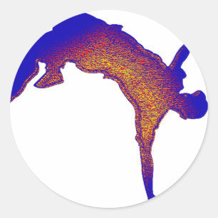 Back Flip Classic Round Sticker