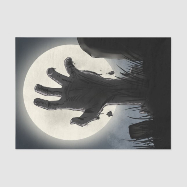 Back from the Grave Zombie Graveyard Tissue Paper (Front)