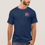 Back & Front Design Navy Blue Add Image Logo Mens T-Shirt<br><div class="desc">Front And Back Design Navy Blue Add Image Logo Template Basic Dark T-Shirt.</div>