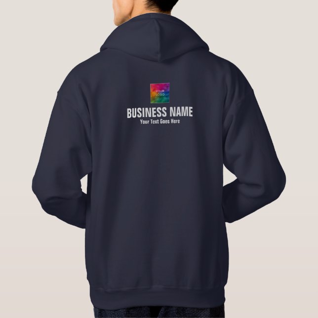 Back & Front Print Add Company Logo Template Men's Hoodie (Back)