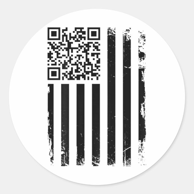 (back) Funny Qr Dont Be A Little Btch Code Saying  Classic Round Sticker (Front)