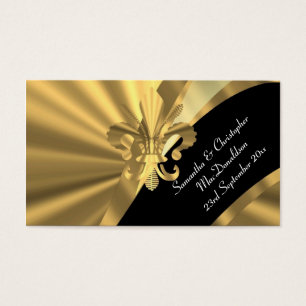 Back, gold wedding favour thank you tag