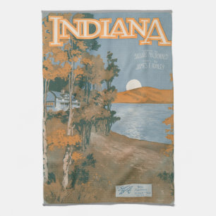 Back Home Again In Indiana Tea Towel