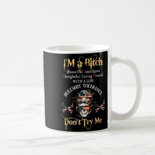 Back I'm A Btch Beautiful Intelligent Skeleton Mes Coffee Mug