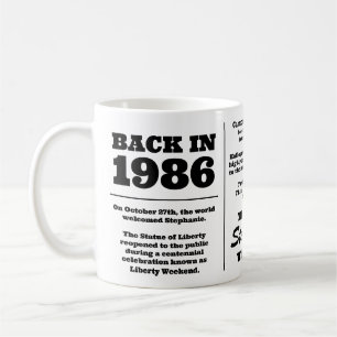 Back in 1986, Custom Name Year You Were Born Coffee Mug