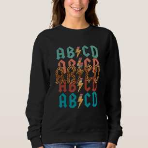 Back In Class ABCD Teacher ABCD Rocks Back To Scho Sweatshirt