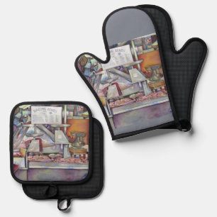 Back in Ten Minutes, Forgot my Wife's Birthday Oven Mitt & Pot Holder Set