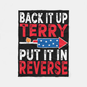 Back It Up Terry Put It In Reverse 4th Of July Pat Fleece Blanket