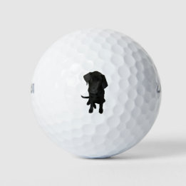 Back Lab Puppy Golf Balls