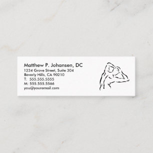 Back Logo Mini Chiropractic Referral Business Card