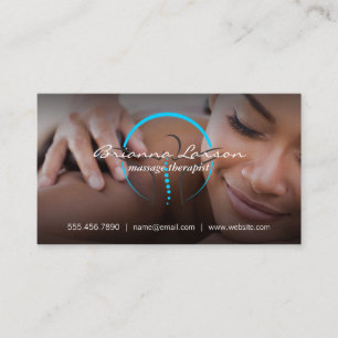 Back Massage   Holistic Healing Health Logo Business Card