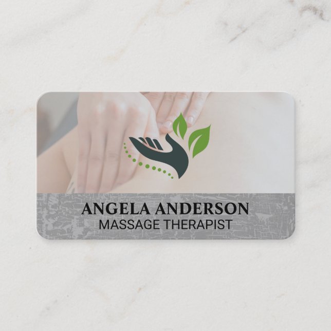 Back Massage | Relax Spa Wellness Business Card (Front)