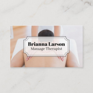 Back Massage Session Business Card