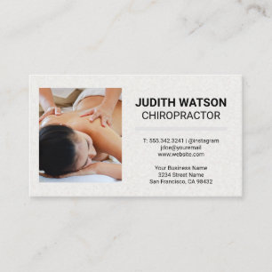 Back Massage Session   Therapy Business Card