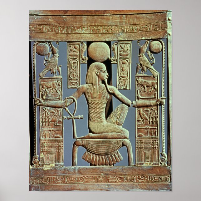 Back of a chair from the tomb of Tutankhamun Poster (Front)