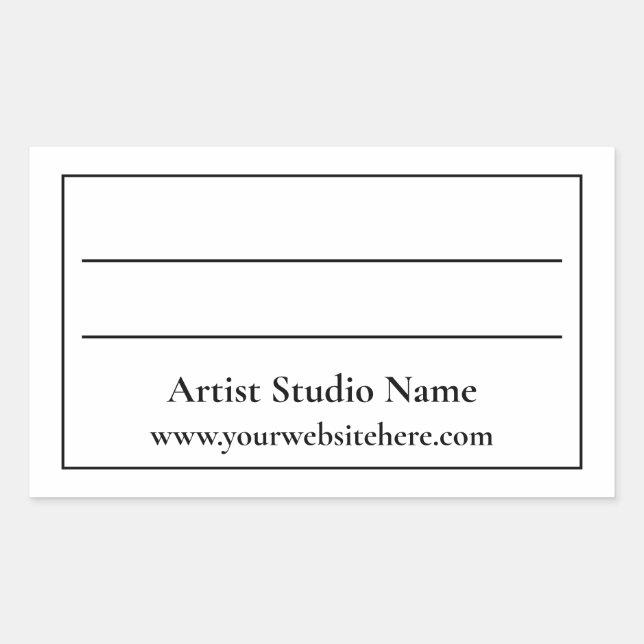 Back of Artwork Label Sticker (Front)