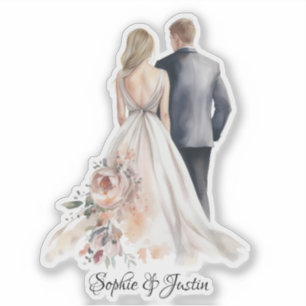 Back of Bride & Groom Personalised 
