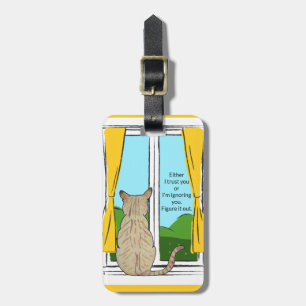Back of Cat possible meanings Luggage Tag