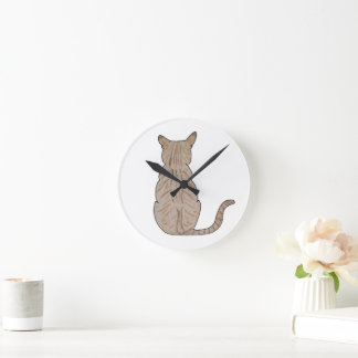 Back of Cat Round Clock