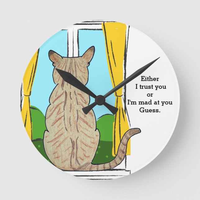 Back of Cat Trust or Mad Round Clock (Front)