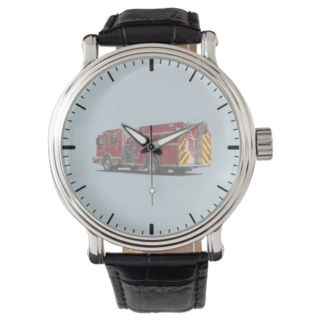 Back of Fire Engine With American Flag Watch (Front)