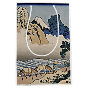 Back of Fuji mountain from Minobu river Hokusai Medium Gift Bag
