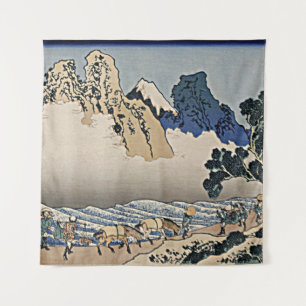 Back of Fuji mountain from Minobu river Hokusai Tapestry