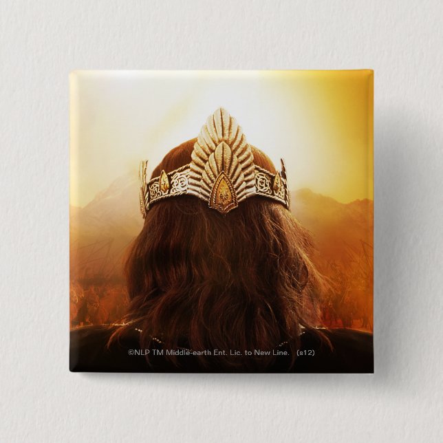 Back of Head with Crown 15 Cm Square Badge (Front)