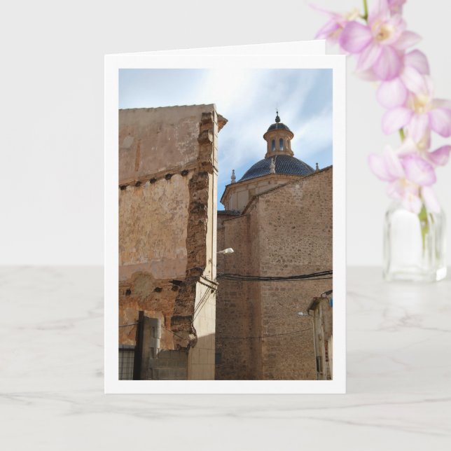 Back of Our Lady of Los Angeles Church, Valencia Card (Orchid)