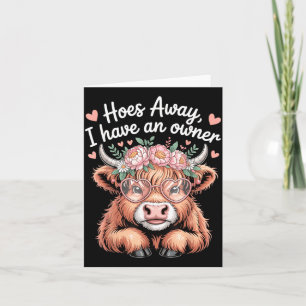 Back Off Away Have An Owner Kawaii Cow Funny Meme Card