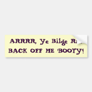 Back Off Booty Sticker