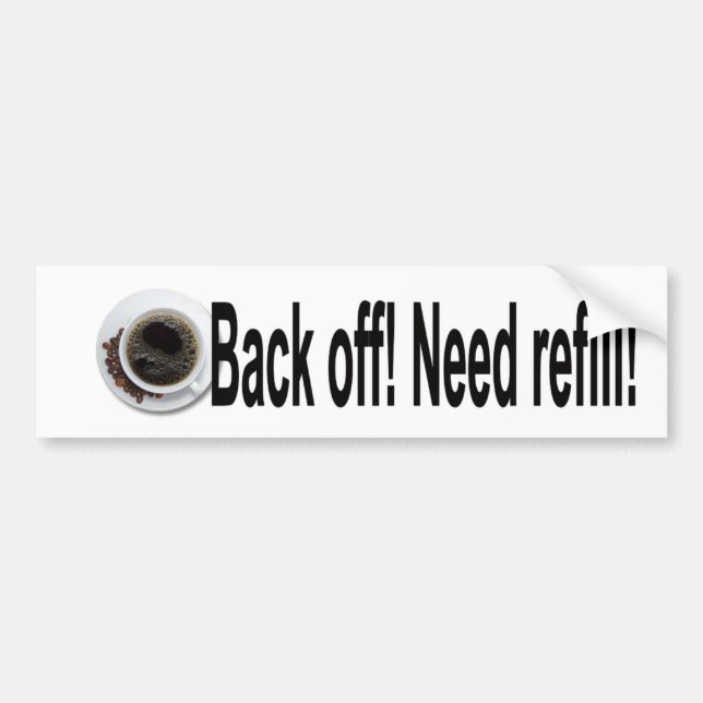 Back Off Bumper Sticker (Front)