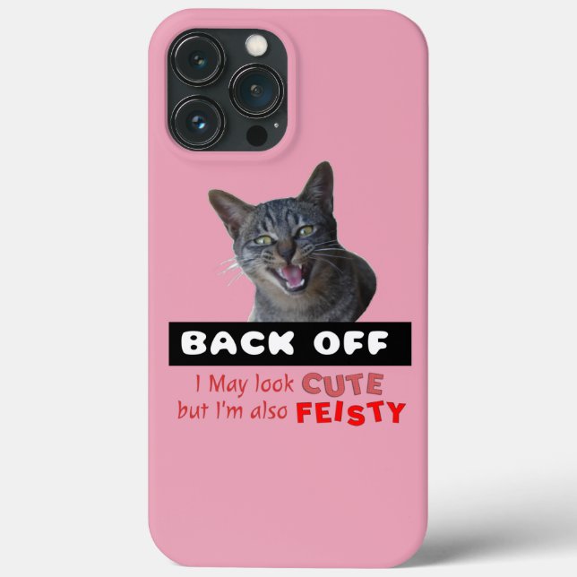 BACK OFF Cute Cat - Cute but Feisty Case-Mate iPhone Case (Back)