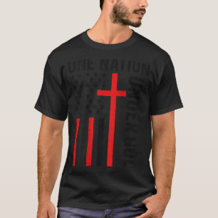 Back One Nation Under God American Flag Christian T-Shirt