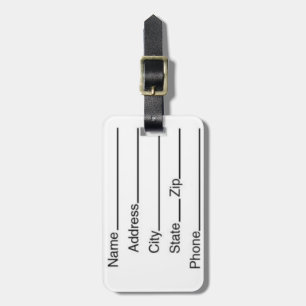 Back Pack & Luggage Tag w/ leather strap