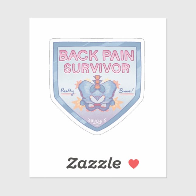 Back Pain Survivor Sticker (Sheet)