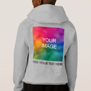 Back Print Add Your Photo Text Here Kids Boys