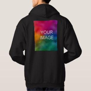 Back Print Custom Add Image Logo Text Template Men Hoodie