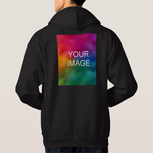 Back Print Custom Add Image Logo Text Template Men Hoodie (Back)