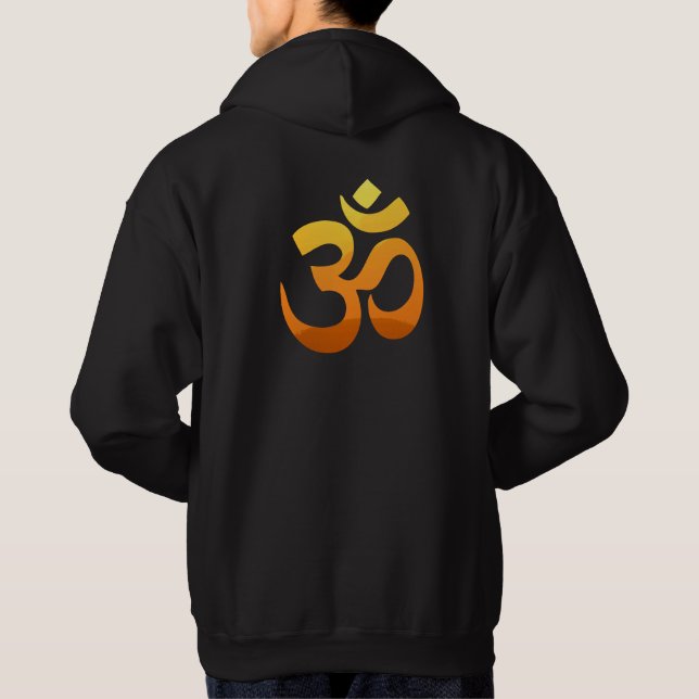 Back Print Om Mantra Symbol Yoga Men's Hoodie (Back)