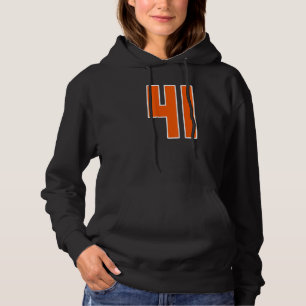 Back Print Orange Sports Block Number 41 For Sport Hoodie