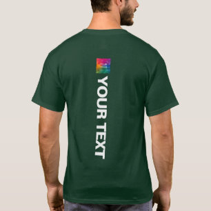 Back Print Upload Photo Or Logo Mens Modern T-Shirt